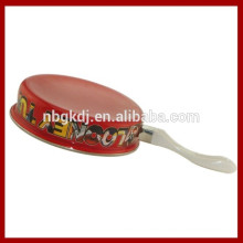 enamel red fry pan & enamel paint for cookware